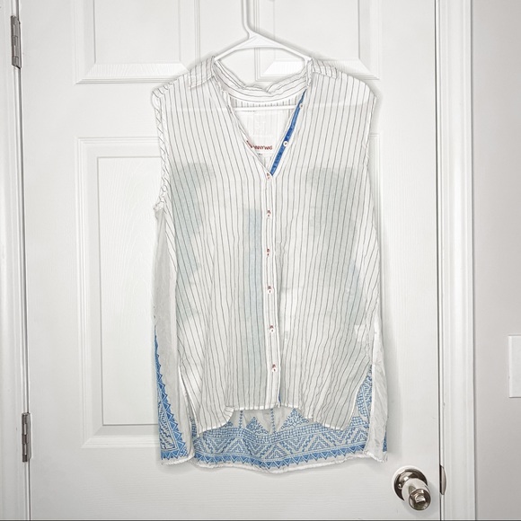 Johnny Was Tops - Johnny Was 3J Gaga embroidered blouse